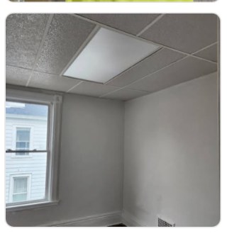 Renovated room with bright natural light